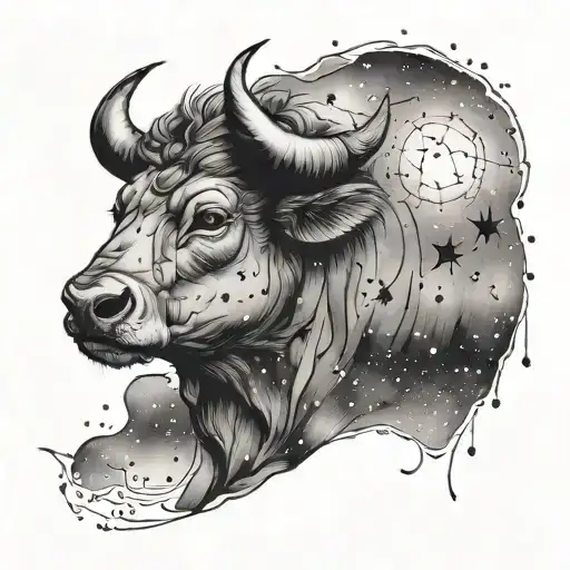 taurus constellation tattoo design idea