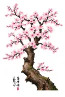 "1/20/2024" Cherry Blossom tree branch tattoo design idea