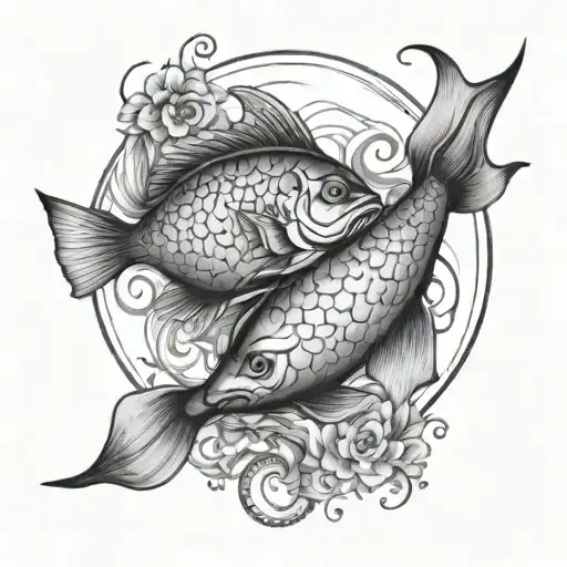 Pisces And Cancer tattoo design idea