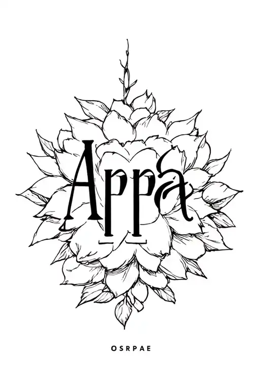 "Appa" memory tattoo tattoo design idea