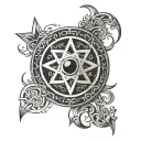 religious symbols tattoo design idea