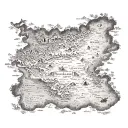 peter pan and neverland map. with all the key locations on it. the map need to be landacape initials cp in the corner tattoo design idea