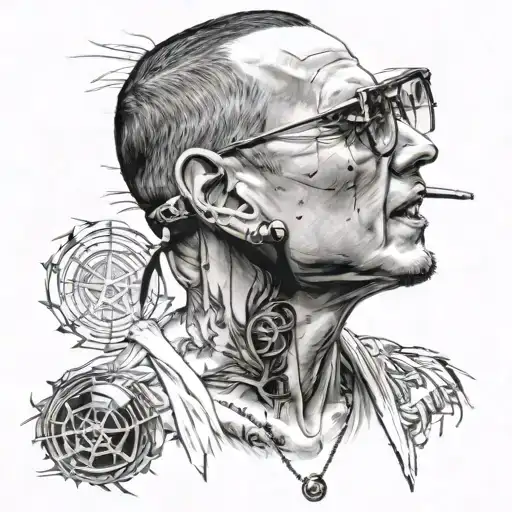 chester bennington tattoo design idea