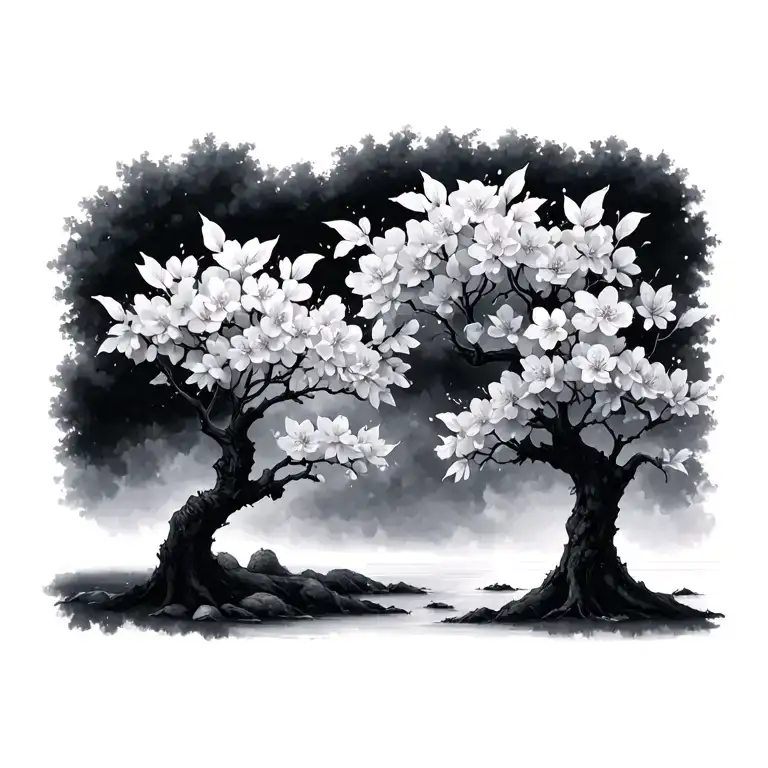 apple tree blossom trees tattoo design idea