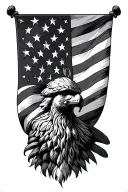 1776 Flag tattoo design idea