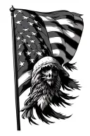 1776 Flag tattoo design idea