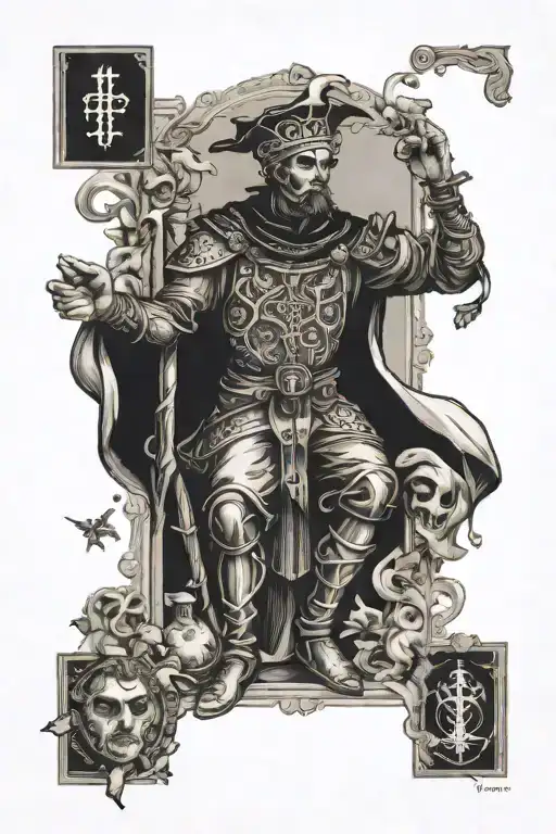 The Fool Tarot card (Contrast and Duality) tattoo design idea