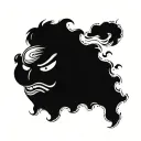 Daruma wave tattoo design idea