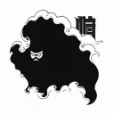 Daruma wave tattoo design idea