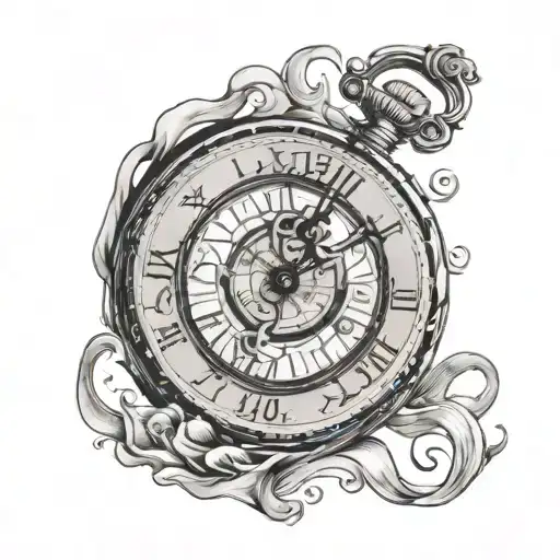 11:30 clock tattoo design idea