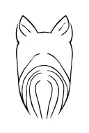 European badger stripes tattoo design idea