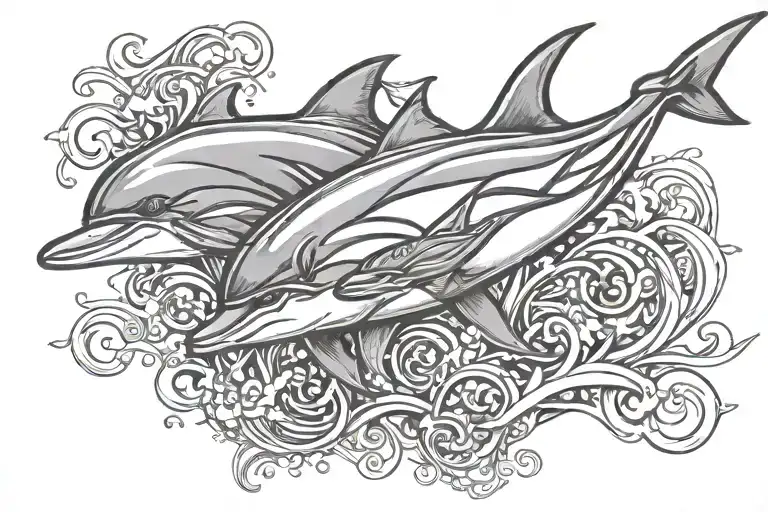 miami dolphins tattoo design idea