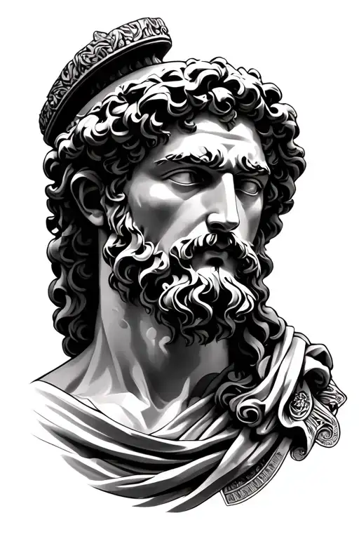 janus roman god tattoo design idea
