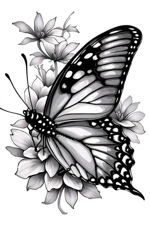 Happiness Is A Butterfly tattoo design idea
