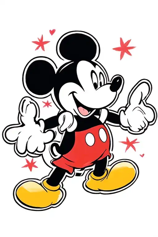 mickey mouse tattoo design idea