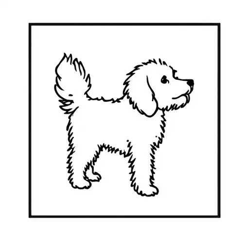 Cockapoo high five tattoo design idea