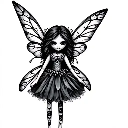 Fairy Voodoo doll tattoo design idea