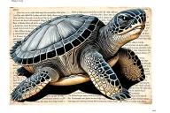 sea turtle made of bible scripture tattoo design idea