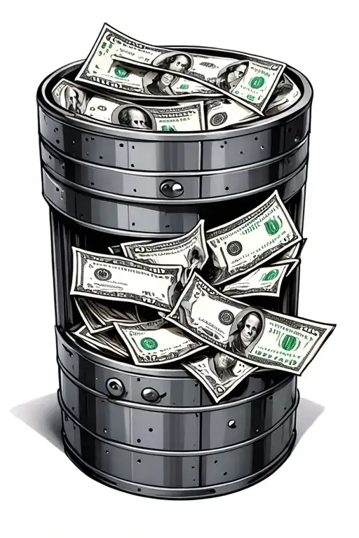 money vault tattoo design idea