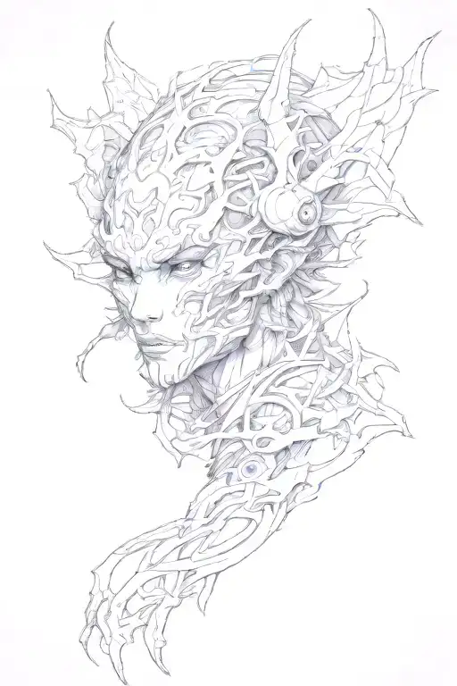 Gojo Satoru Hollow Purple tattoo design idea