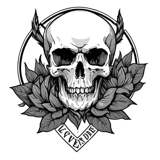 Legends Never Die tattoo design idea