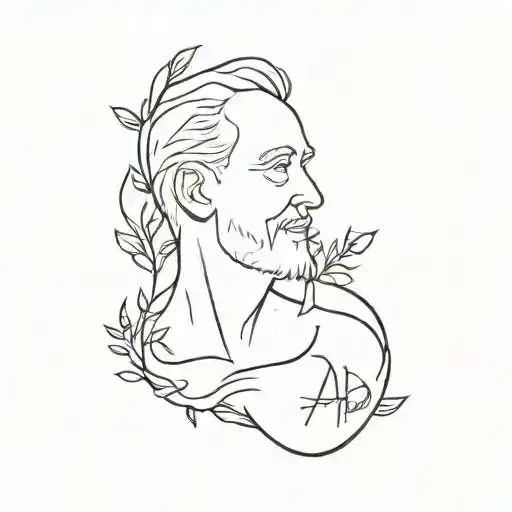 dad memorial tattoo design idea
