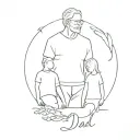 dad memorial tattoo design idea