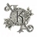 my parents birthdays in Roman numerals one on August 17 the other may 4 tattoo design idea