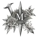 my parents birthdays in Roman numerals one on August 17 the other may 4 tattoo design idea