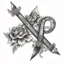 my parents birthdays in Roman numerals one on August 17 the other may 4 tattoo design idea