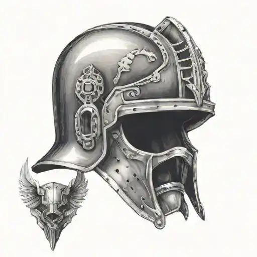 cavaliers' helmet tattoo design idea