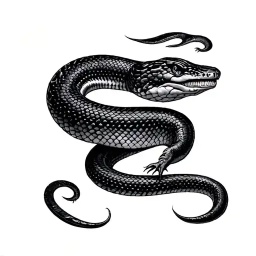 Anaconda tattoo design idea
