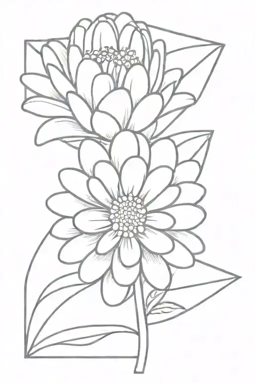 daisy flower diamond tiger soil tattoo design idea