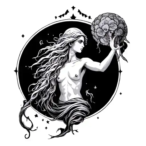 aquarius  with Proverbs 3:5 6 tattoo design idea
