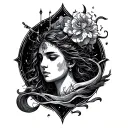 aquarius  with Proverbs 3:5 6 tattoo design idea