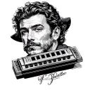 Harmonica JJ tattoo design idea