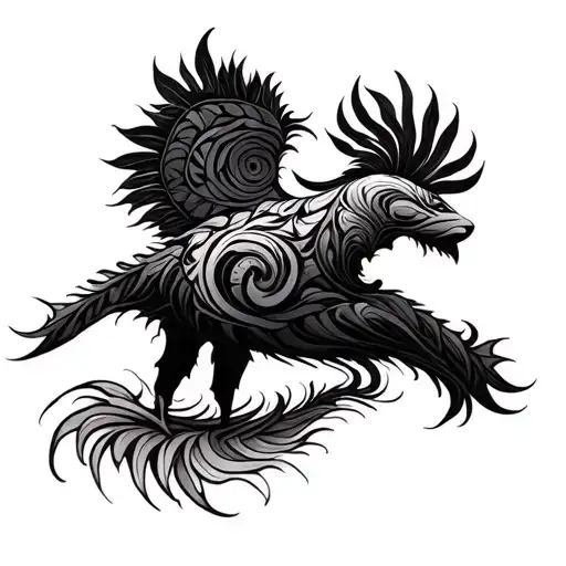 pachamama spiral pattern tattoo design idea