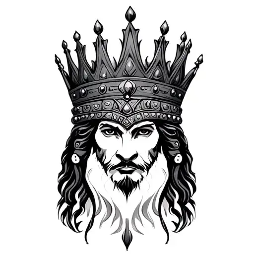 African King Crown tattoo design idea