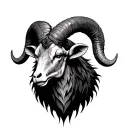 Demon Ram Wirh Horns tattoo design idea