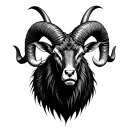 Demon Ram Wirh Horns tattoo design idea