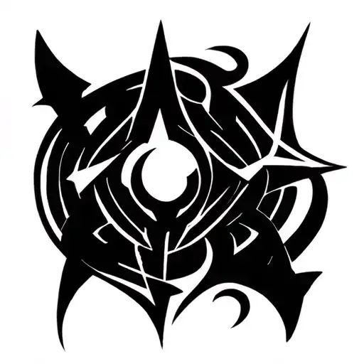 cybersiglism tatto thick lines tribal like tattoo design idea