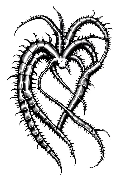 Venus fly trap wrapped around heart  tattoo design idea