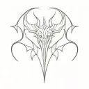 diablo minimal line art design tattoo design idea