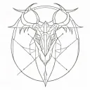 diablo minimal line art design tattoo design idea