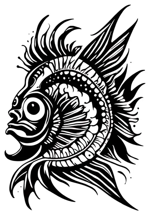 Lucas Calixto, fish, overcoming tattoo design idea