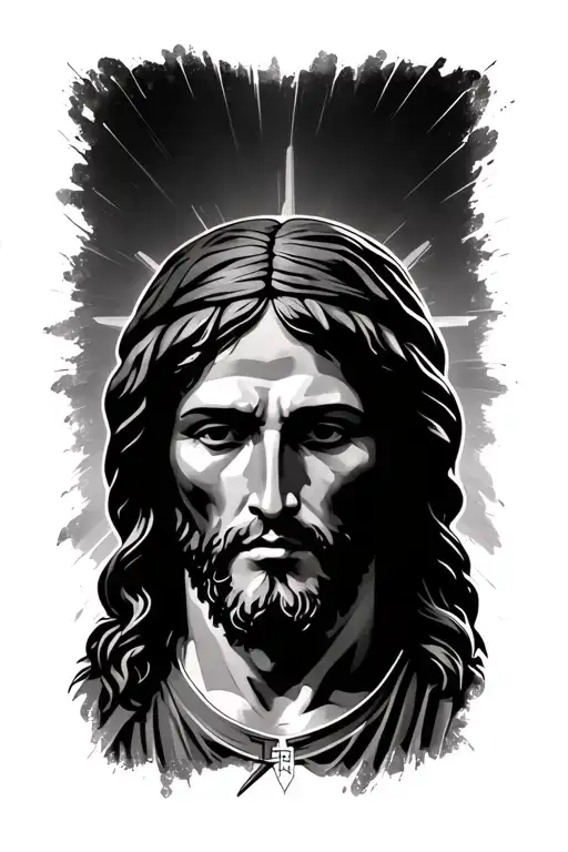 Ulrich jesus christ football tattoo design idea
