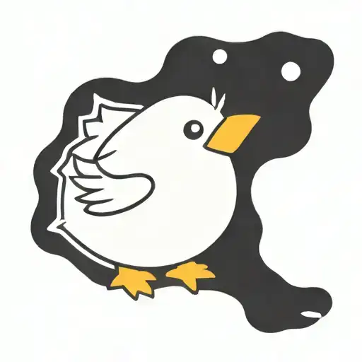 baby chick wrapped tattoo design idea