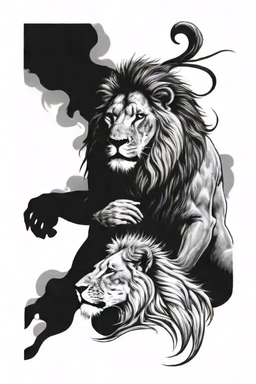 father and son lion tattoo design tattoo design idea