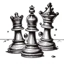 queen chess piece tattoo design idea