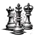 queen chess piece tattoo design idea